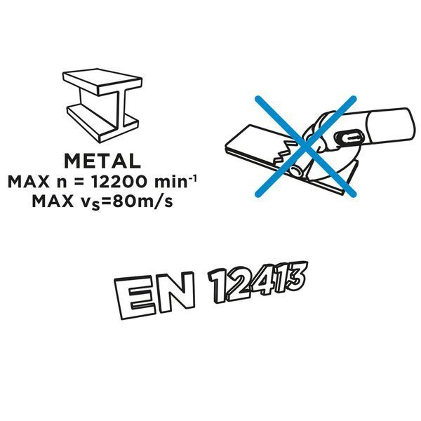 Відрізні круги по металу 125 x 1,0 x 22,2 мм, 41 A60-T-BF, плівка 10 шт. 55H578 фото