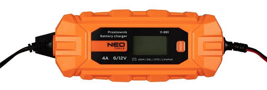 Зарядний пристрій автоматичний 4A/70W, 3-120Ah, для кислотних/AGM/GEL акумуляторів. 11-891 фото
