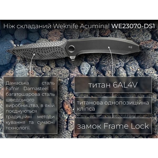 Ніж складаний Weknife Acuminal WE23070-DS1 WE23070-DS1 фото