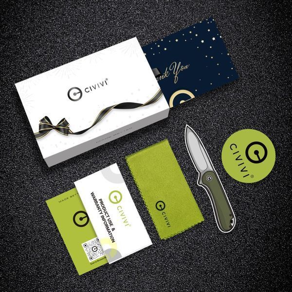 Комплект (ніж складаний, ручка) Civivi StellarQuill Pen & Button Lock Elementum II Knife Combo Gift Pack C23049 C23049 фото