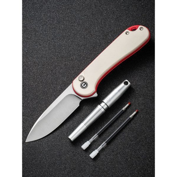 Комплект (ніж складаний, ручка) Civivi StellarQuill Pen & Button Lock Elementum II Knife Combo Gift Pack C23049 C23049 фото