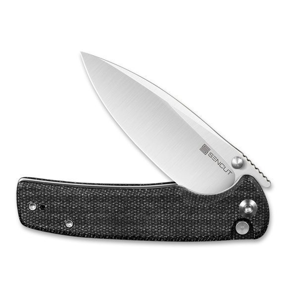 Ніж складаний туристичний Sencut Sachse, (8.8 см) 9Cr18MoV / Micarta чорний S21007-1 фото