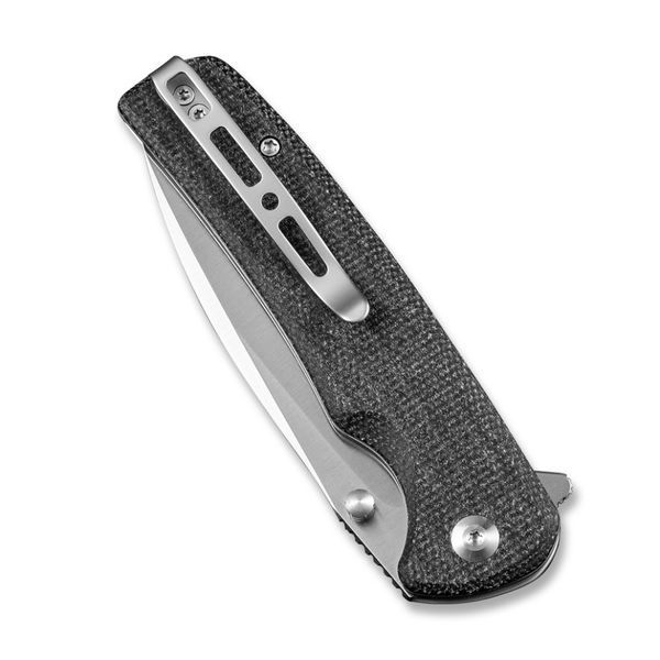 Ніж складаний туристичний Sencut Sachse, (8.8 см) 9Cr18MoV / Micarta чорний S21007-1 фото