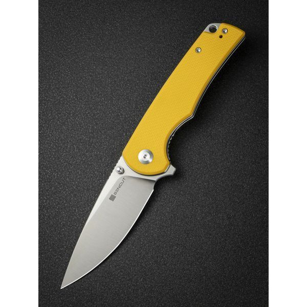 Ніж складаний туристичний Sencut Praktisk, (9.1 см) 9Cr18MoV / G10 жовтий S24019-2 фото
