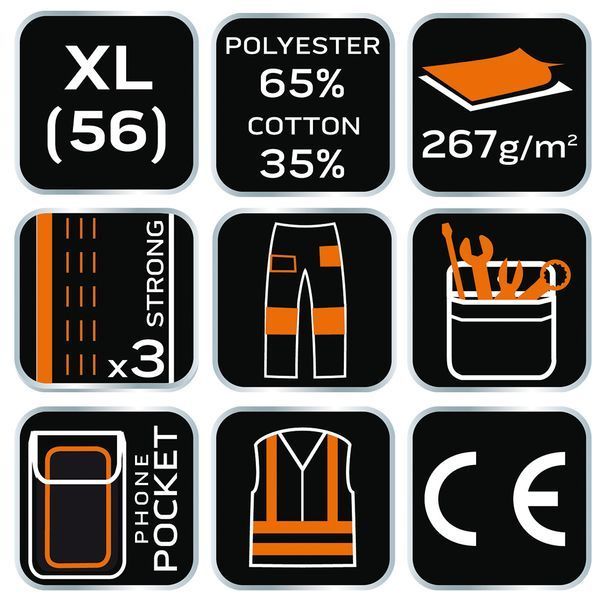 Напівкомбінезон білий робочий, pозмір XL/56 81-140-XL фото