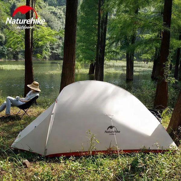 Намет надлегкий тримісний з футпринтом Naturehike Cloud Up 3 Updated NH18T030-T, 20D, темно-зелений 6927595765685 фото