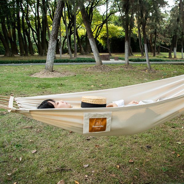 Гамак одномісний без перекидання Naturehike CNK2450WS018, бавовна, коричневий 6975641883142 фото